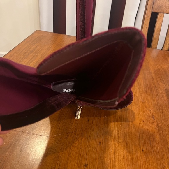 Michael Kors Emma Lily velour boots grade school new Plum Youth Girls Size 13 - Picture 12 of 15